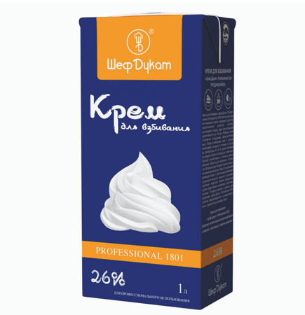 Крем "Шеф Дукат" (1801) 26% 1л